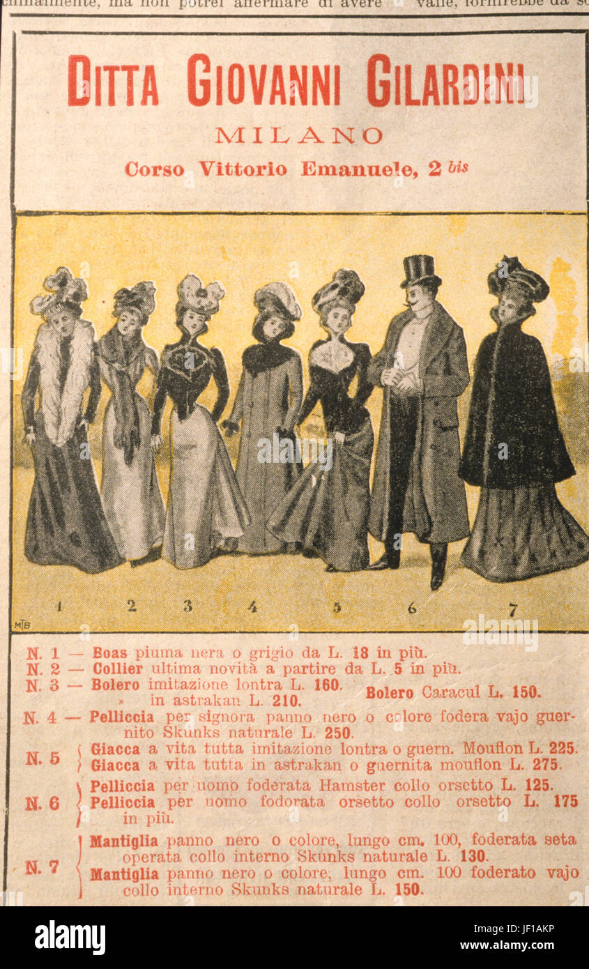 ditta giovanni gilardini, milan, adv 1900 Stock Photo Alamy