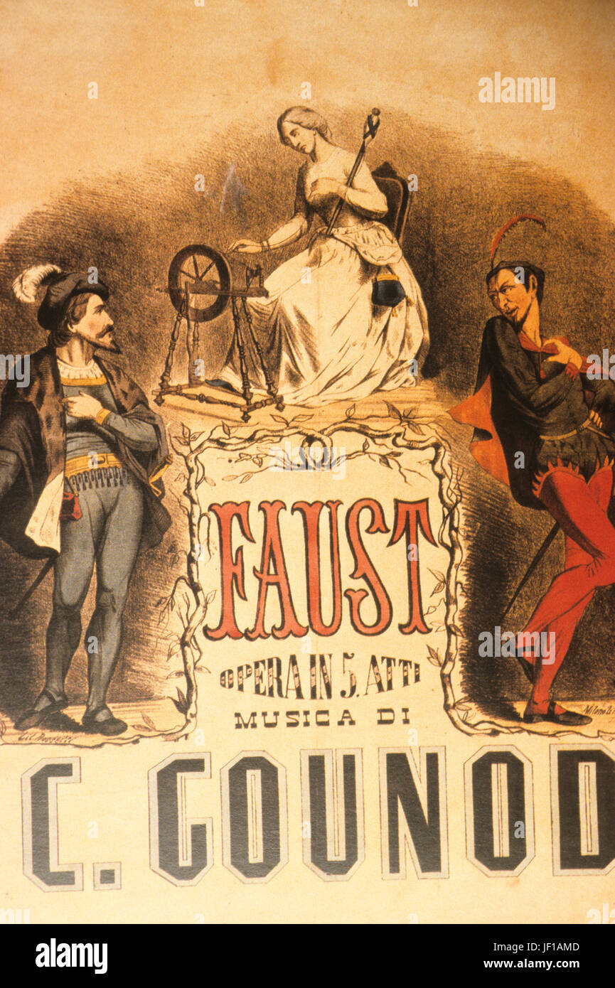 faust, theater poster, early '900 Stock Photo Alamy