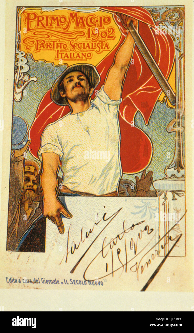 Italian Socialist Party, 1st may 1902 Stock Photo