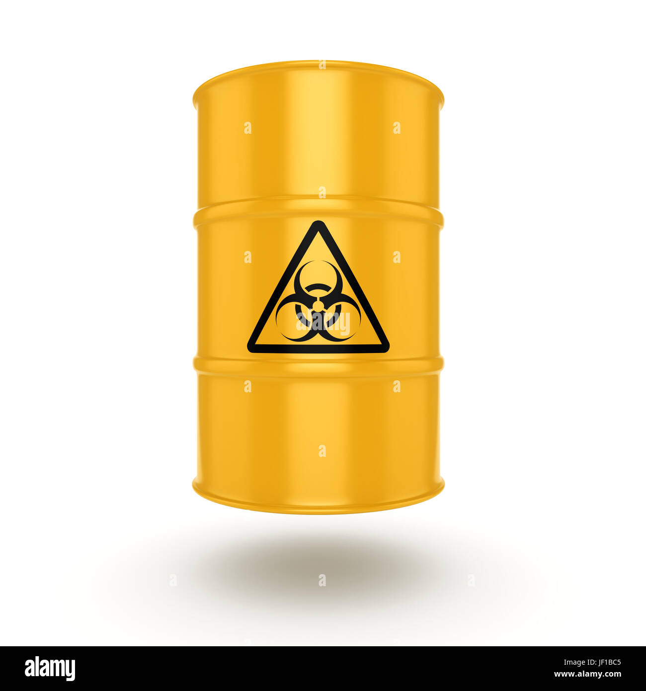 3D rendering biohazard barrel Stock Photo - Alamy