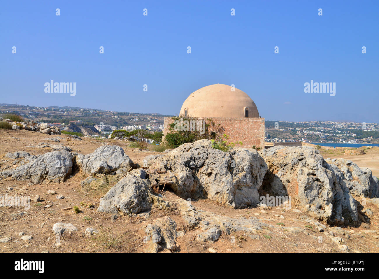 Rethymno Fortezza fortress Mosque Stock Photo