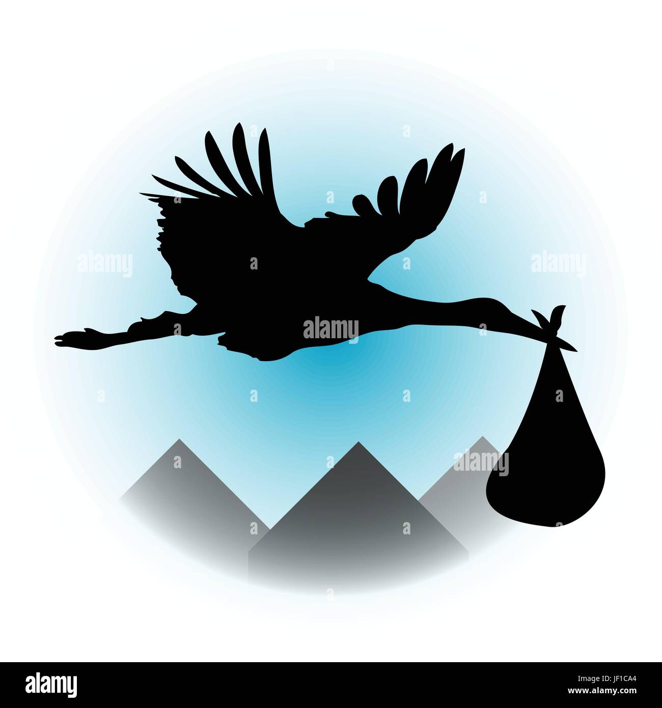 stork & baby Stock Vector Image & Art - Alamy