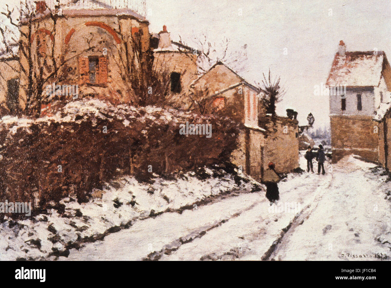 the road to versailles at louveciennes, camille pissarro, 1869 Stock ...