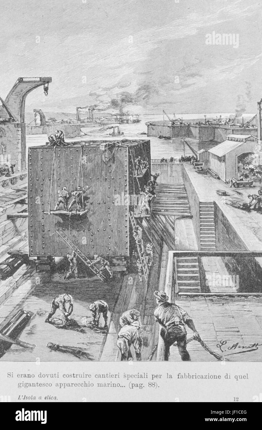 propeller island, jules verne Stock Photo Alamy