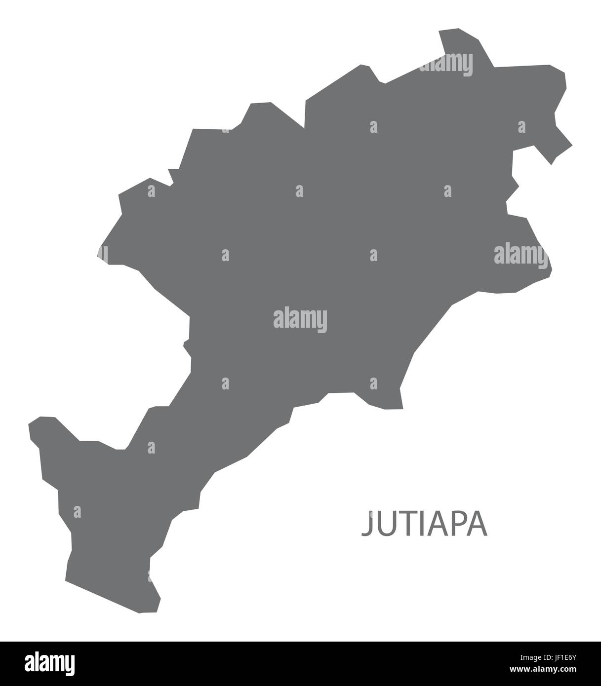 Jutiapa Guatemala map grey illustration silhouette Stock Vector Image