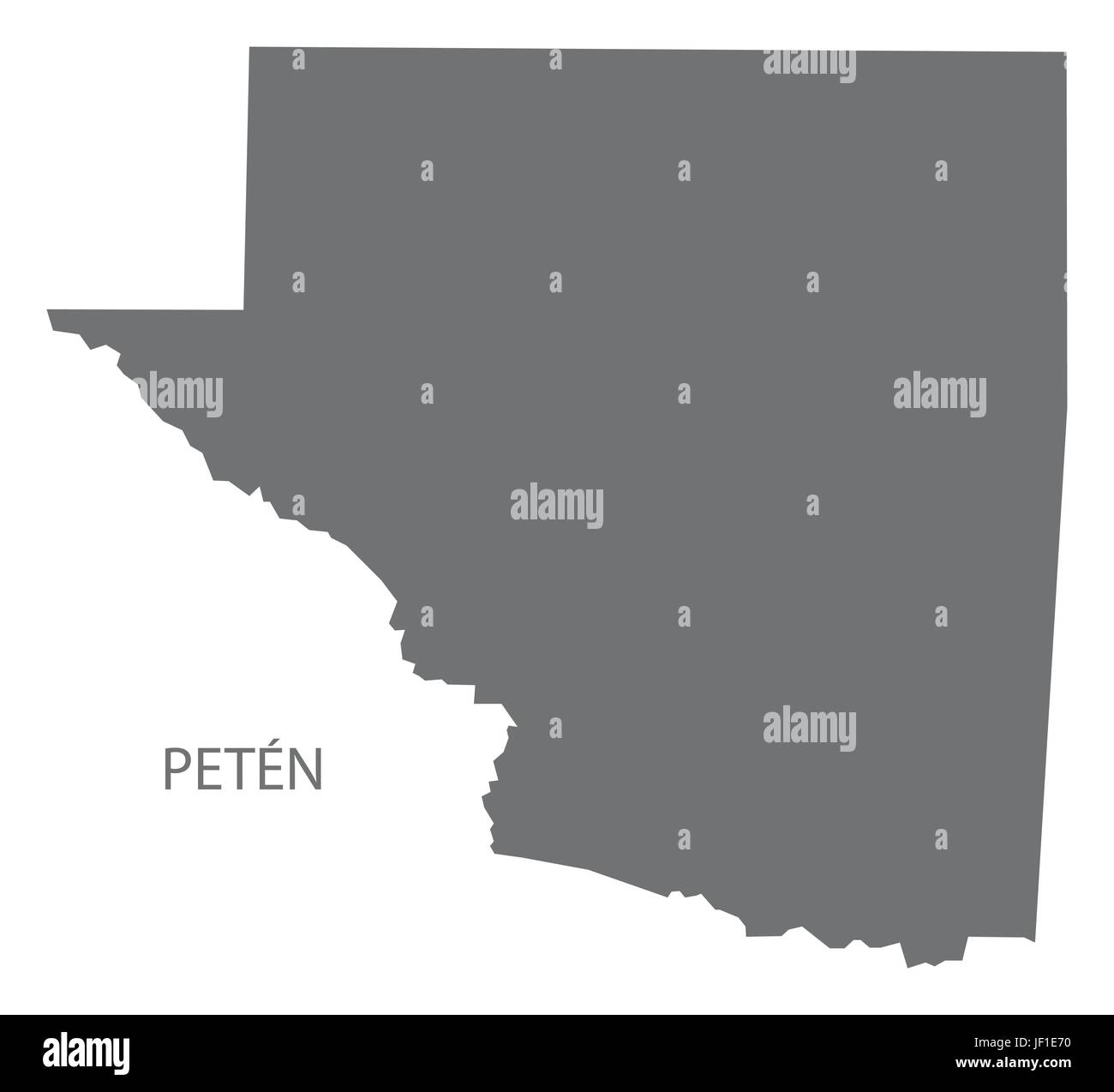 Peten Guatemala map grey illustration silhouette Stock Vector Image