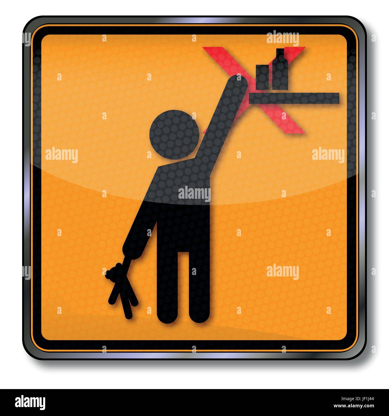 danger signs attention product please keep in front of reach of children Stock Vector