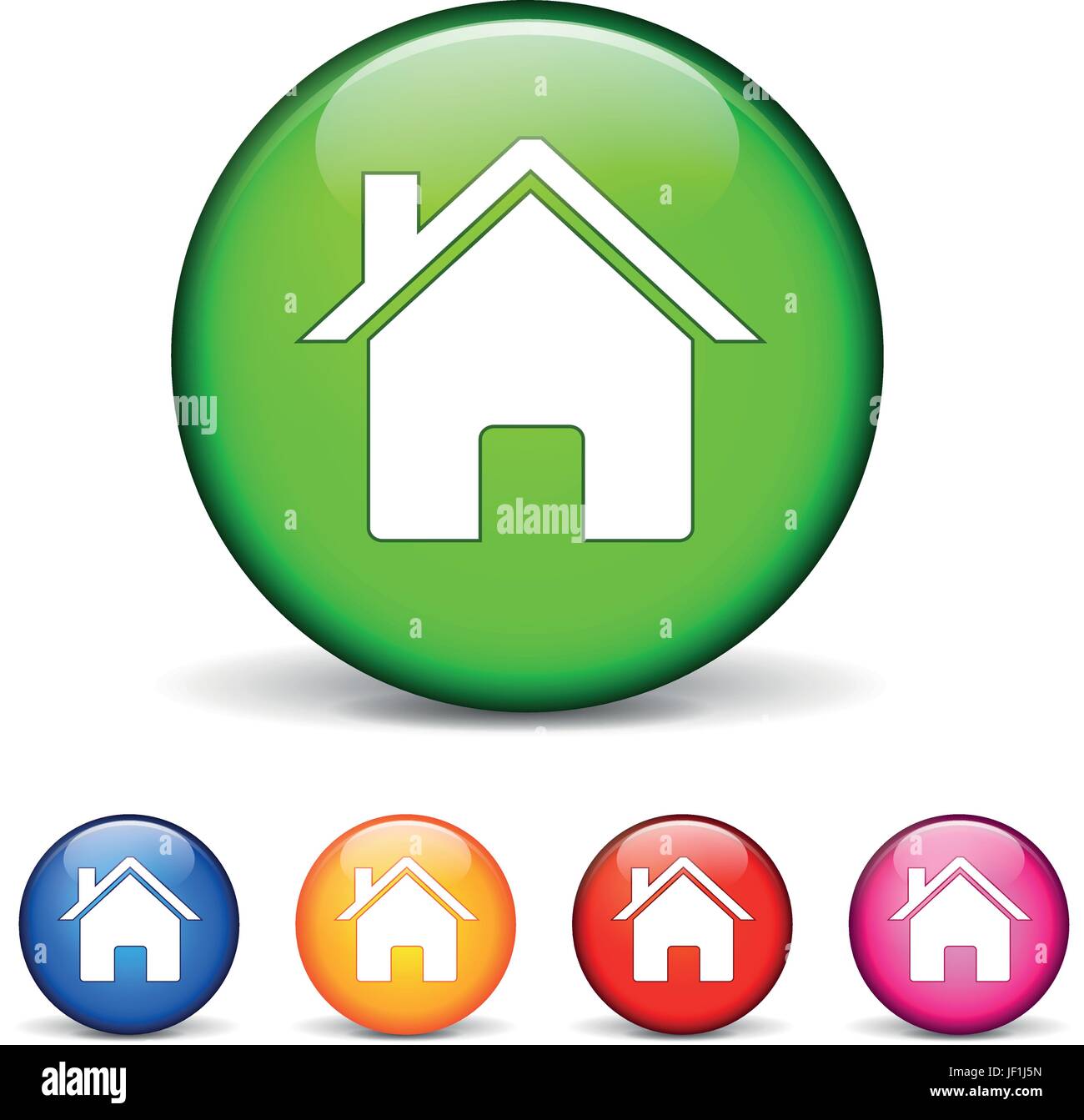 Home house round glossy Stock Vector Images - Alamy