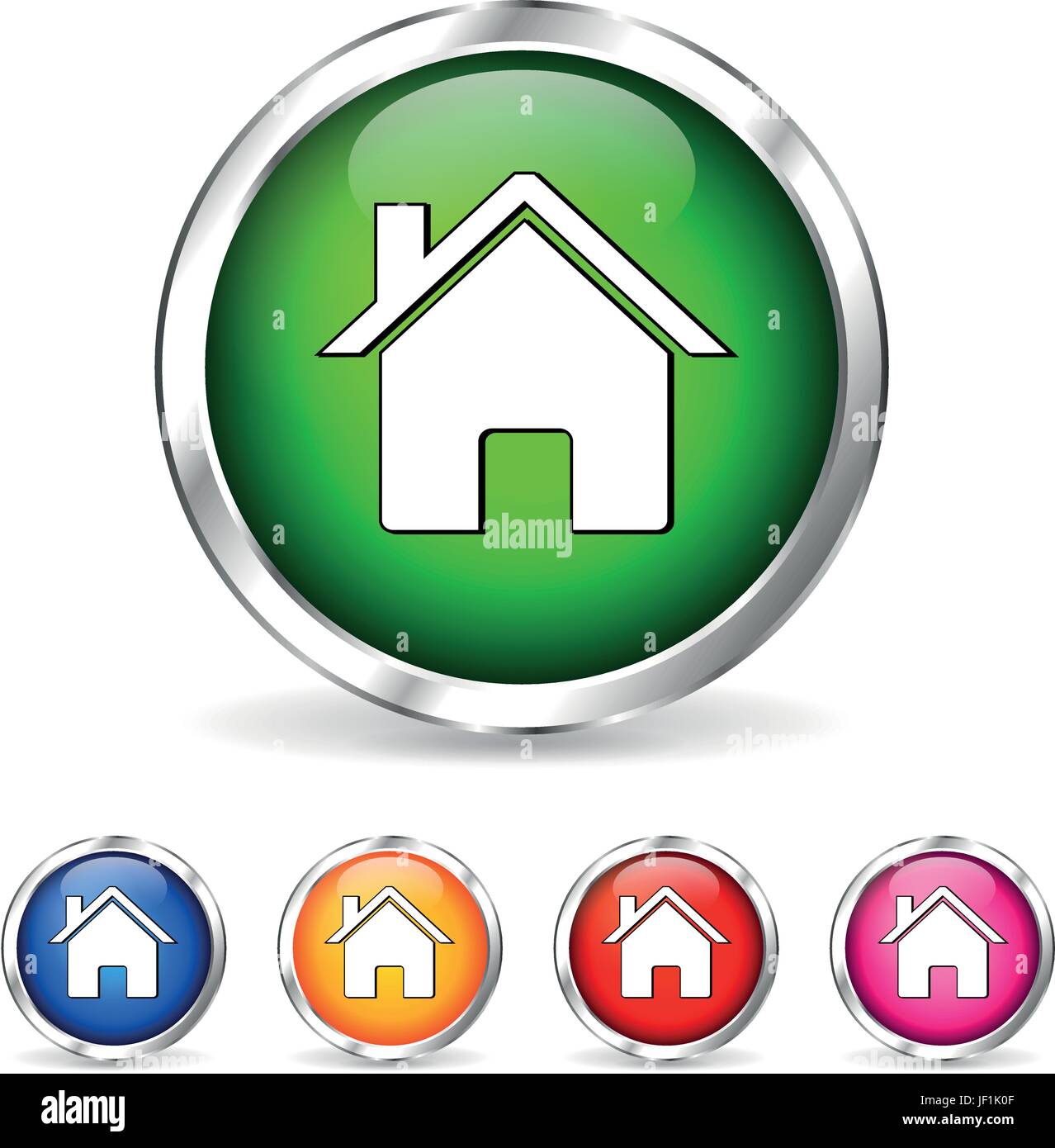 Homepage house home metallic button hi-res stock photography and images ...