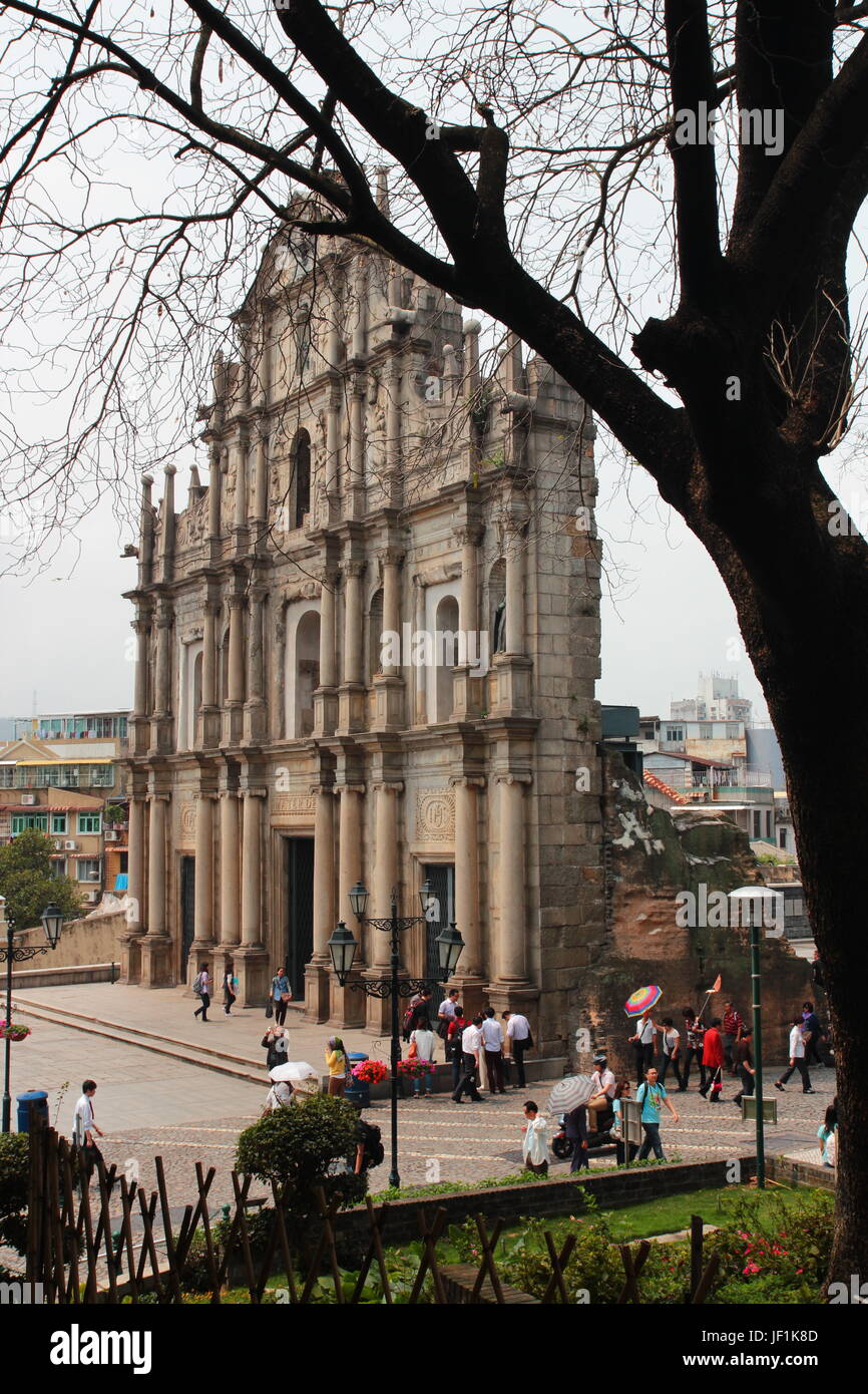 Ruins of St Paul in Macau Stock Photo