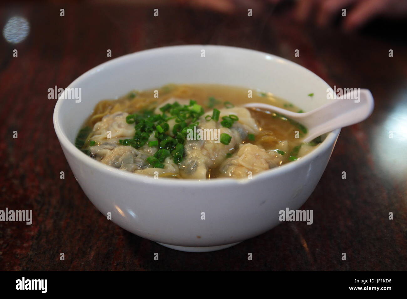 Hong Kong Wonton Noodle Soup Stock Photo