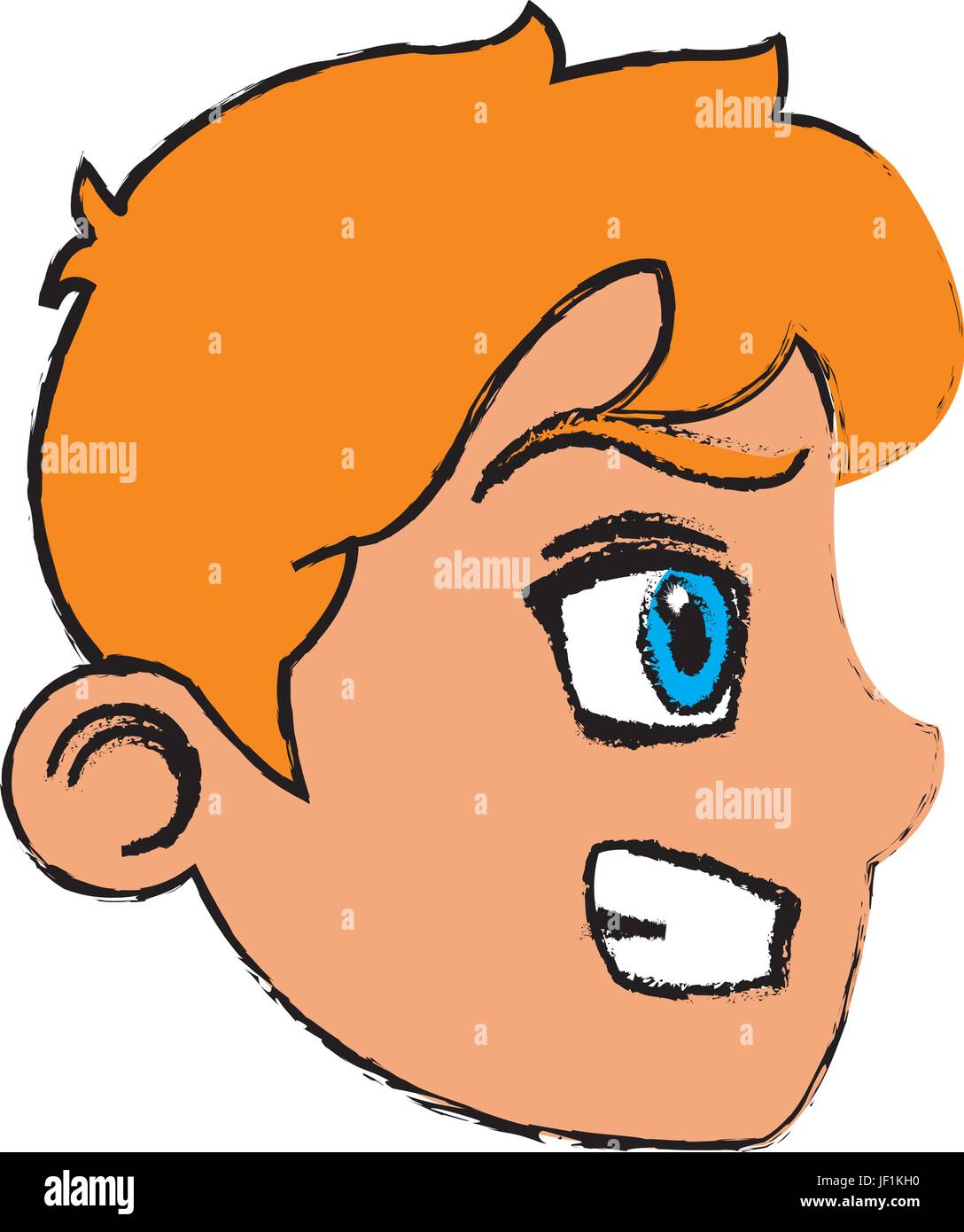 Comic Face Guy Angry Expression Stock Vector Image And Art Alamy