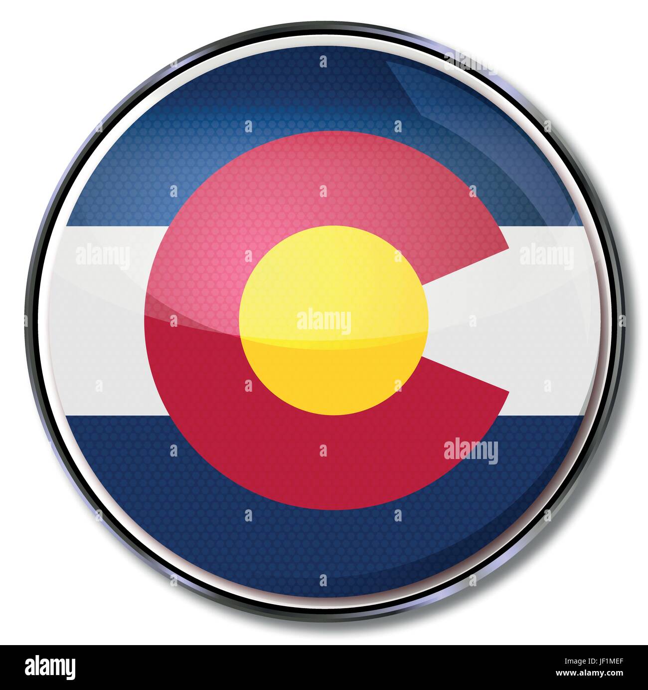 button colorado Stock Vector