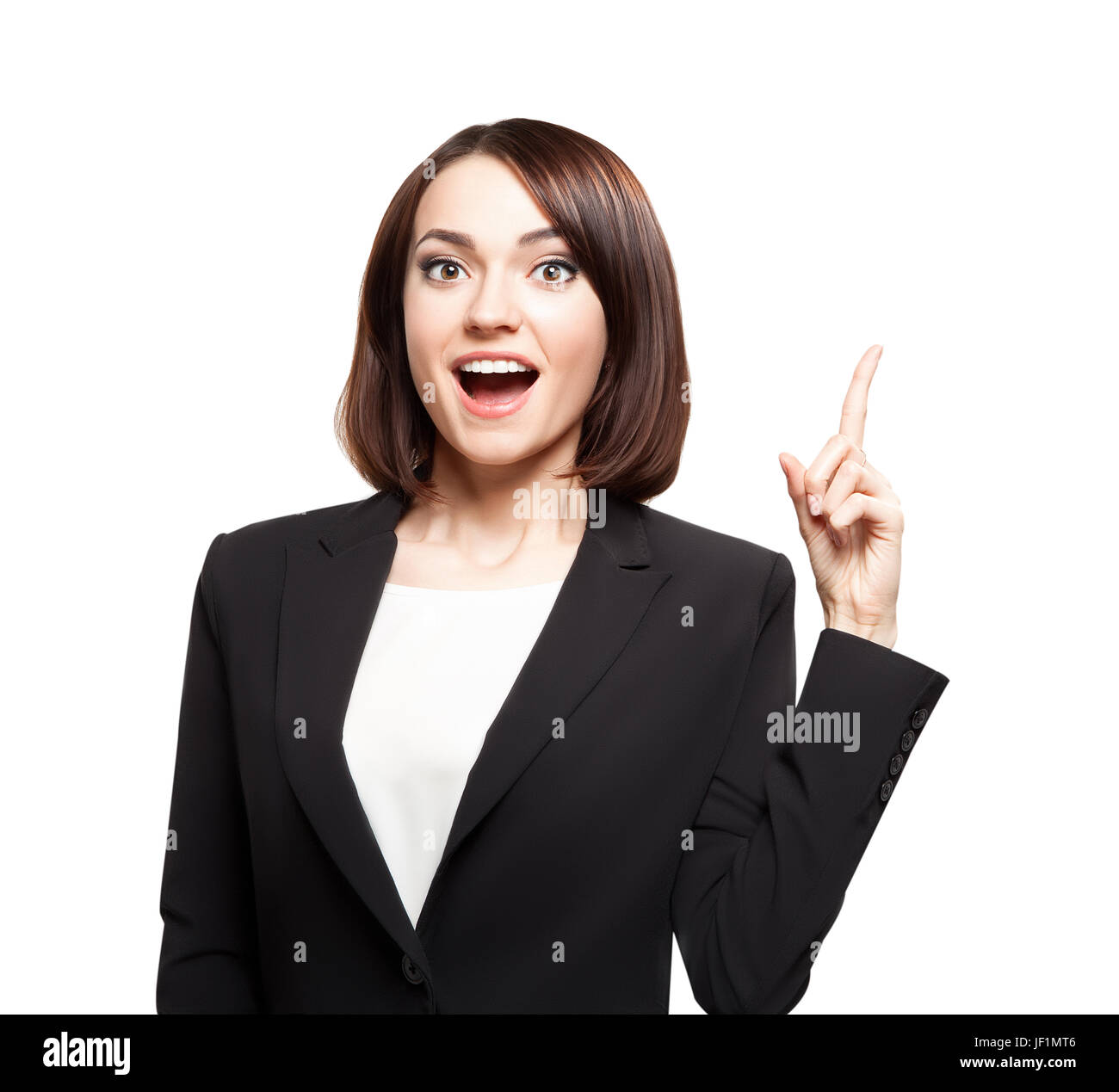 Business woman came to the brilliant idea Stock Photo
