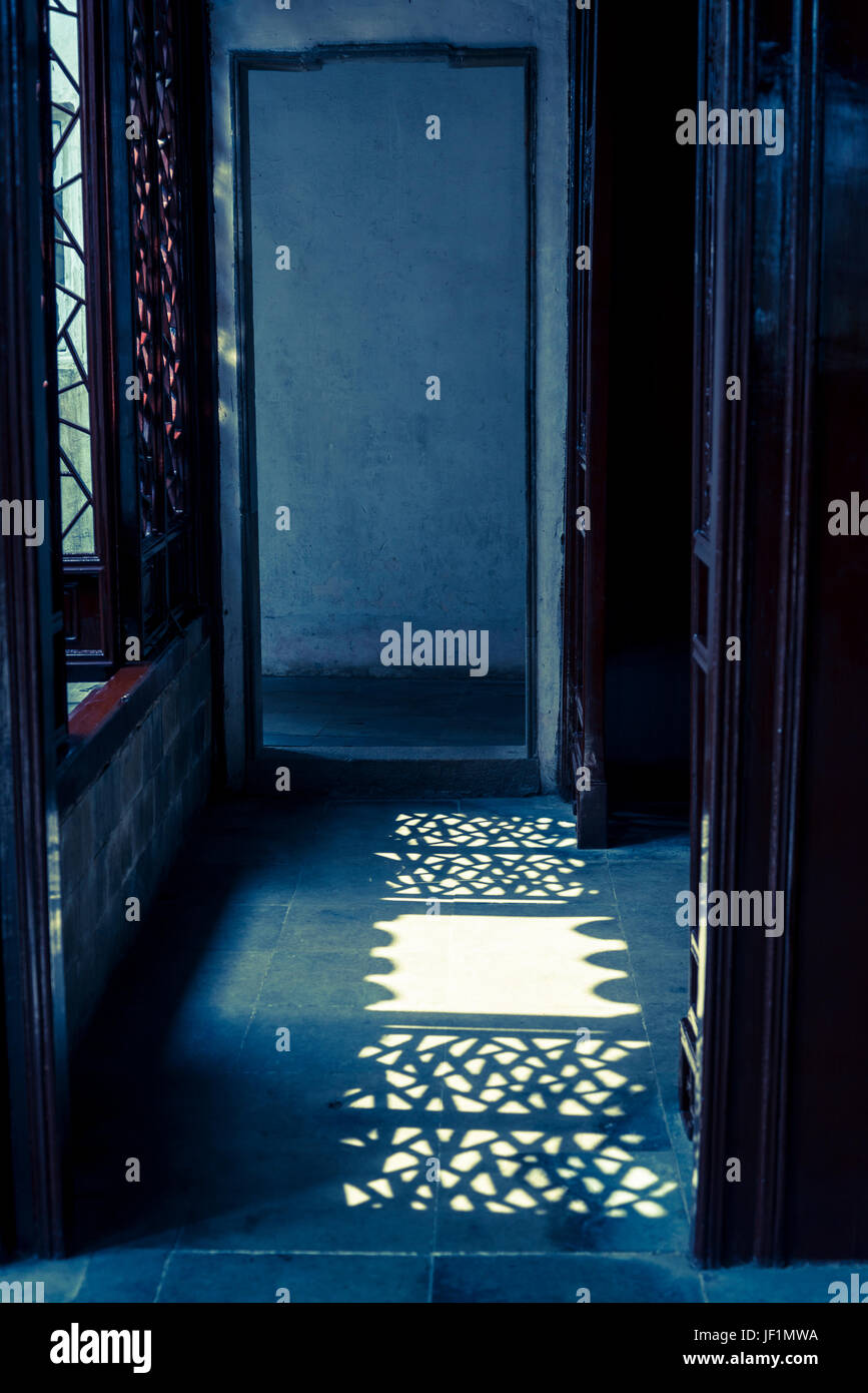 Shadow pattern on the floor in one of the buildings, Master of the Nets ...