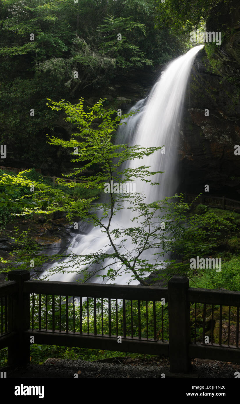 Dry Falls Waterfall near Highlands NC Stock Photo Alamy