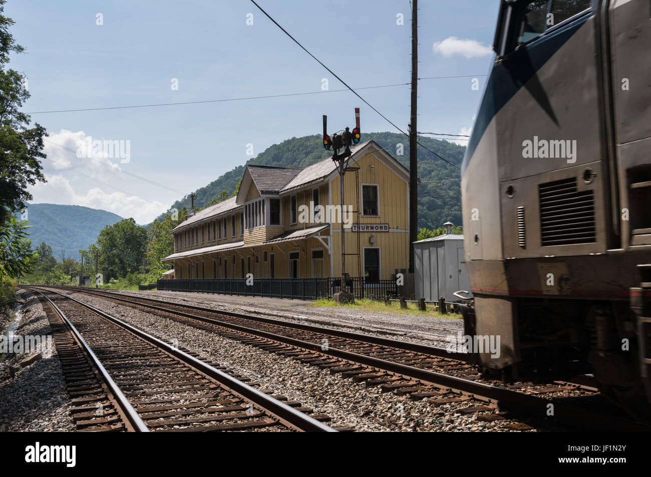 National Park Service town of Thurmond WV Stock Photo