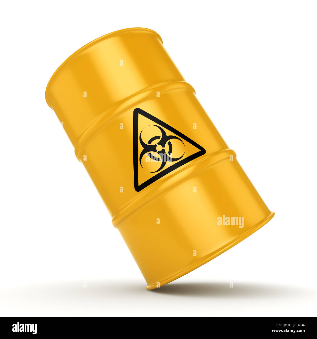 3D rendering biohazard barrel Stock Photo - Alamy