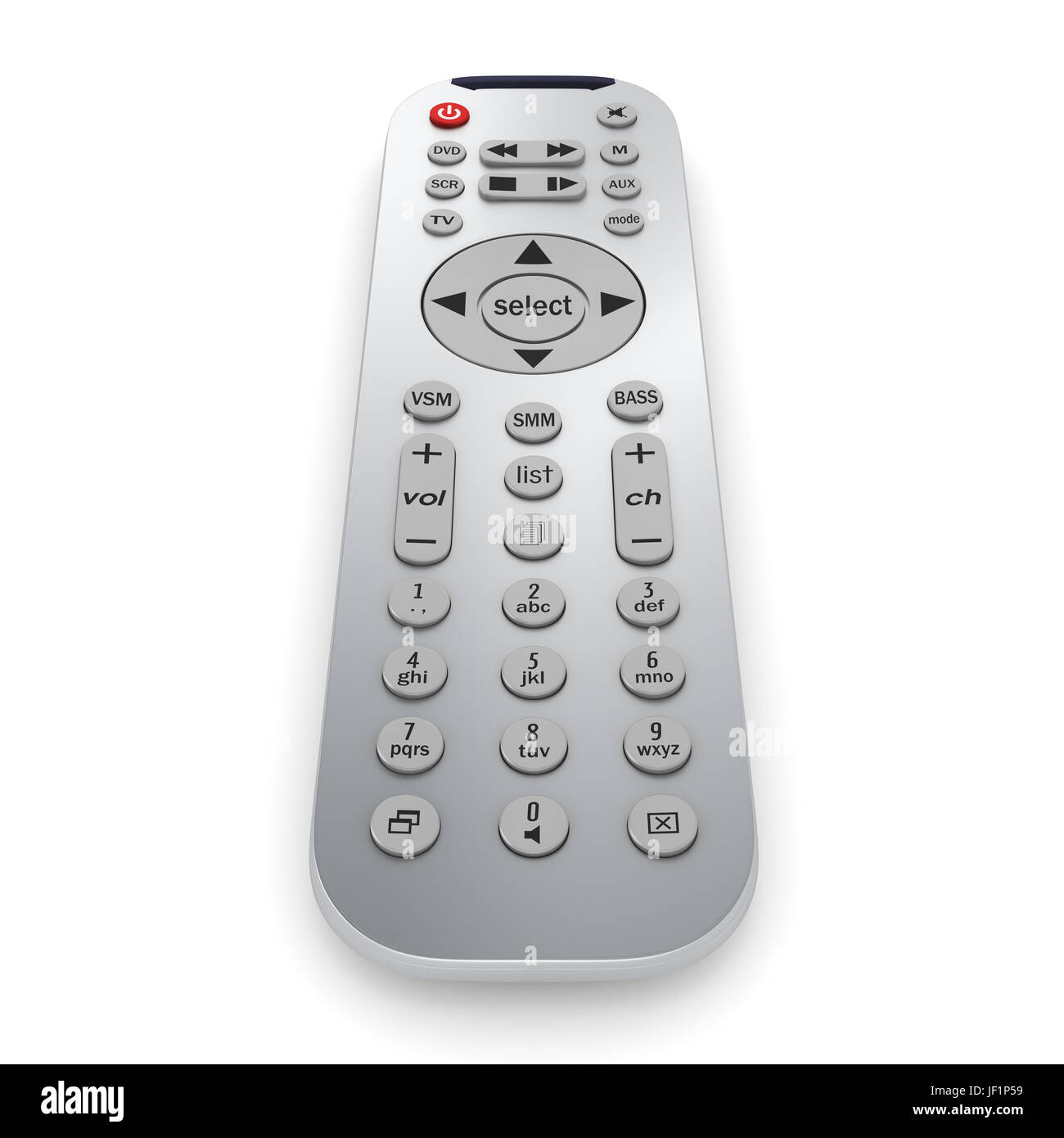 3D rendering TV Remote Stock Photo