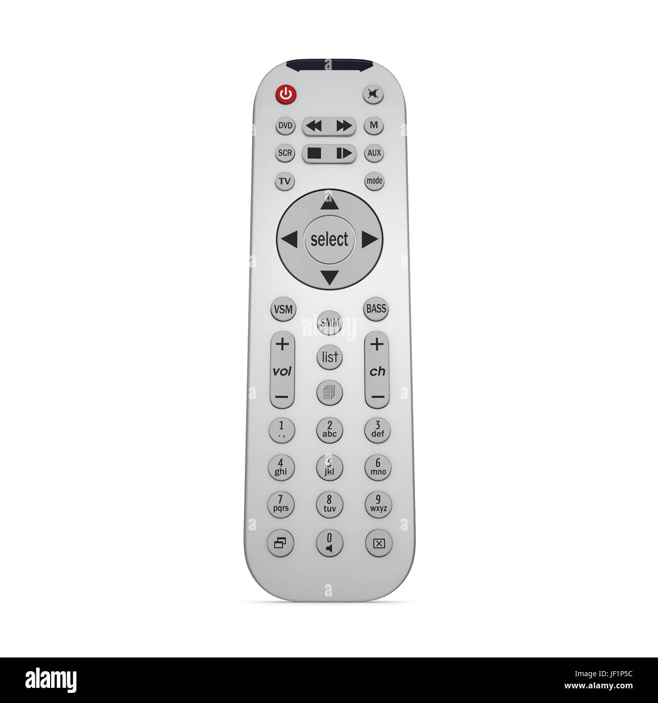 3D rendering TV Remote Stock Photo