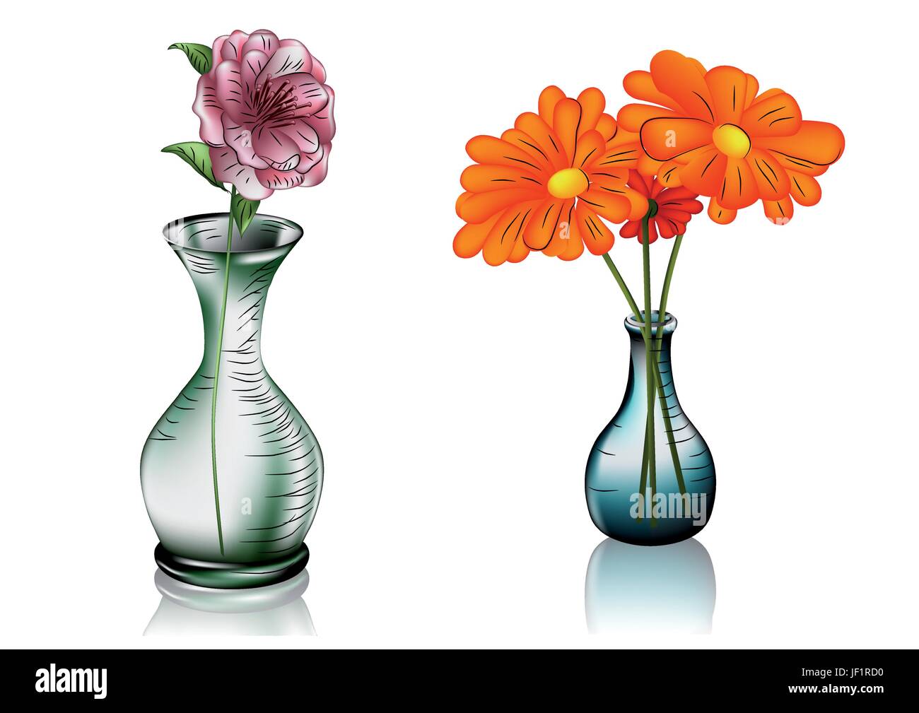 glass, chalice, tumbler, cup, isolated, flower, plant, flowers, summer, Stock Vector