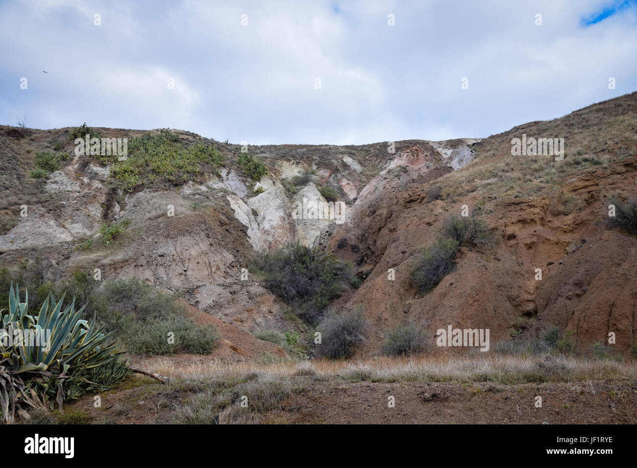 Geological landscape of Porto Santo, Portugal Stock Photo