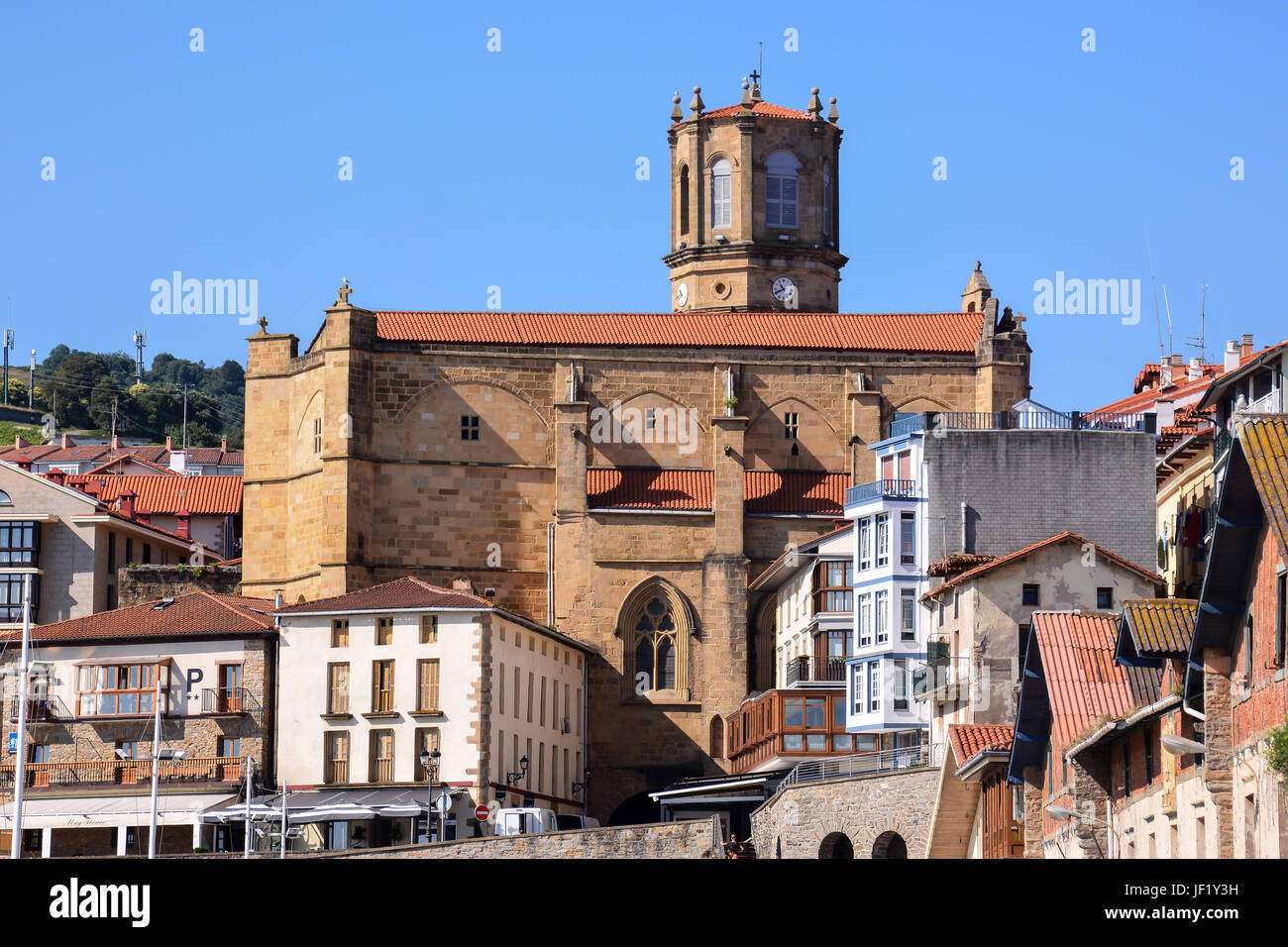 Town of Getaria Basque Country Spain Stock Photo