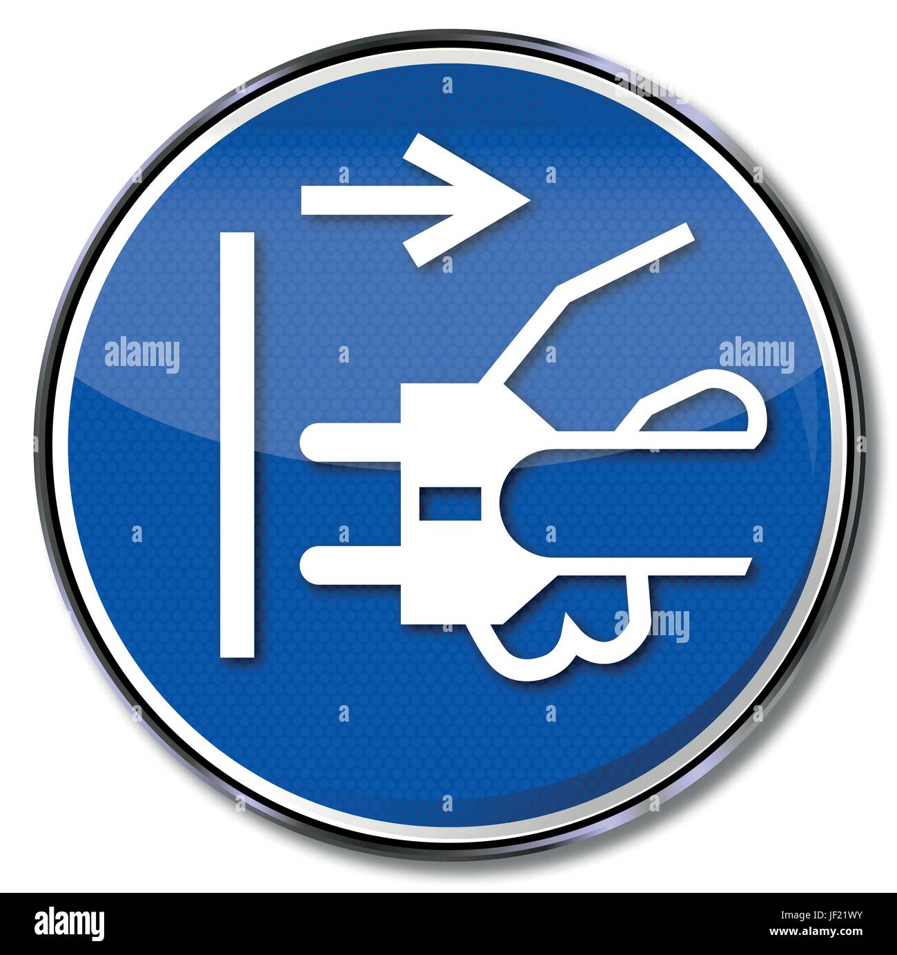 pull gebotszeichen plug Stock Vector