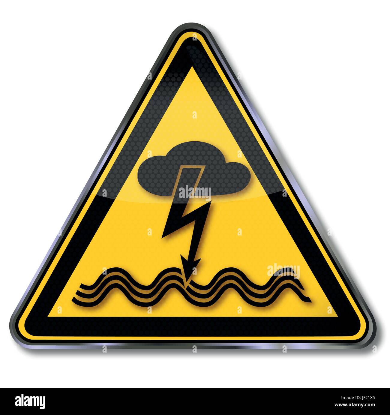 waters, thunderstorm, thundreous, danger to life, thunderbolts, drown, electric Stock Vector