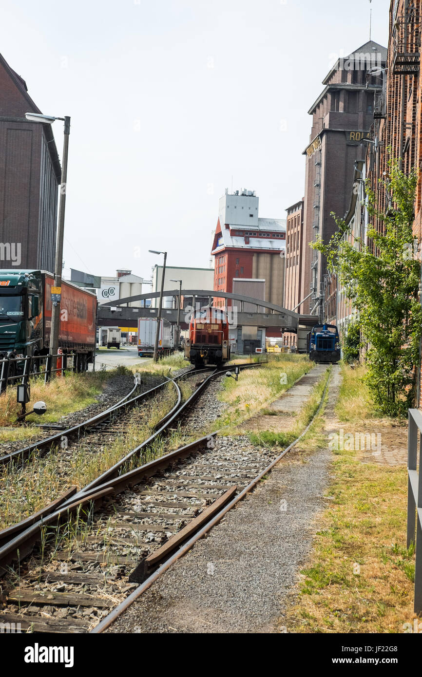 Bahngleise Bremen Stock Photo