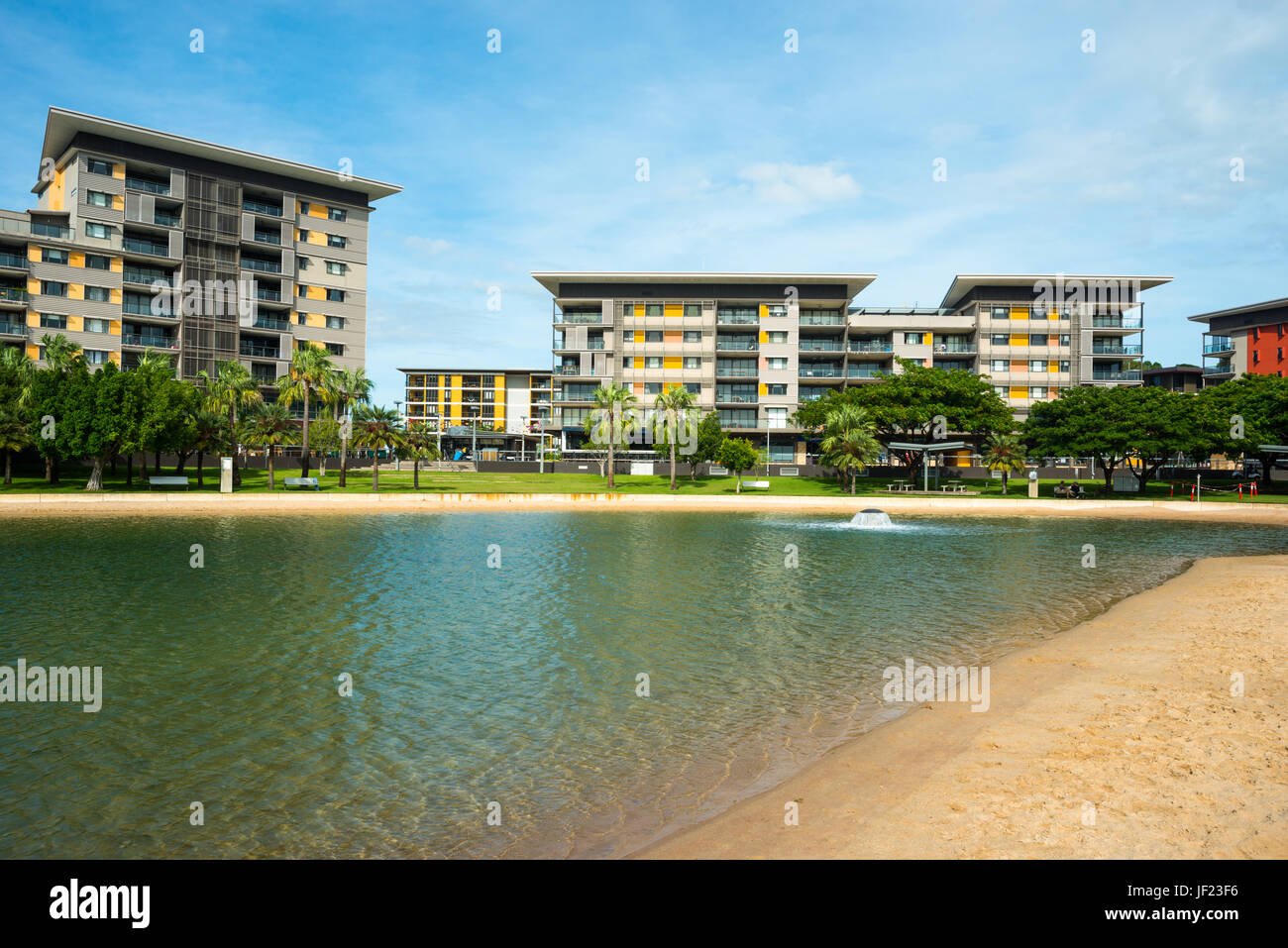 Modern apartment blocks at Waterfront complex, Darwin, Northern