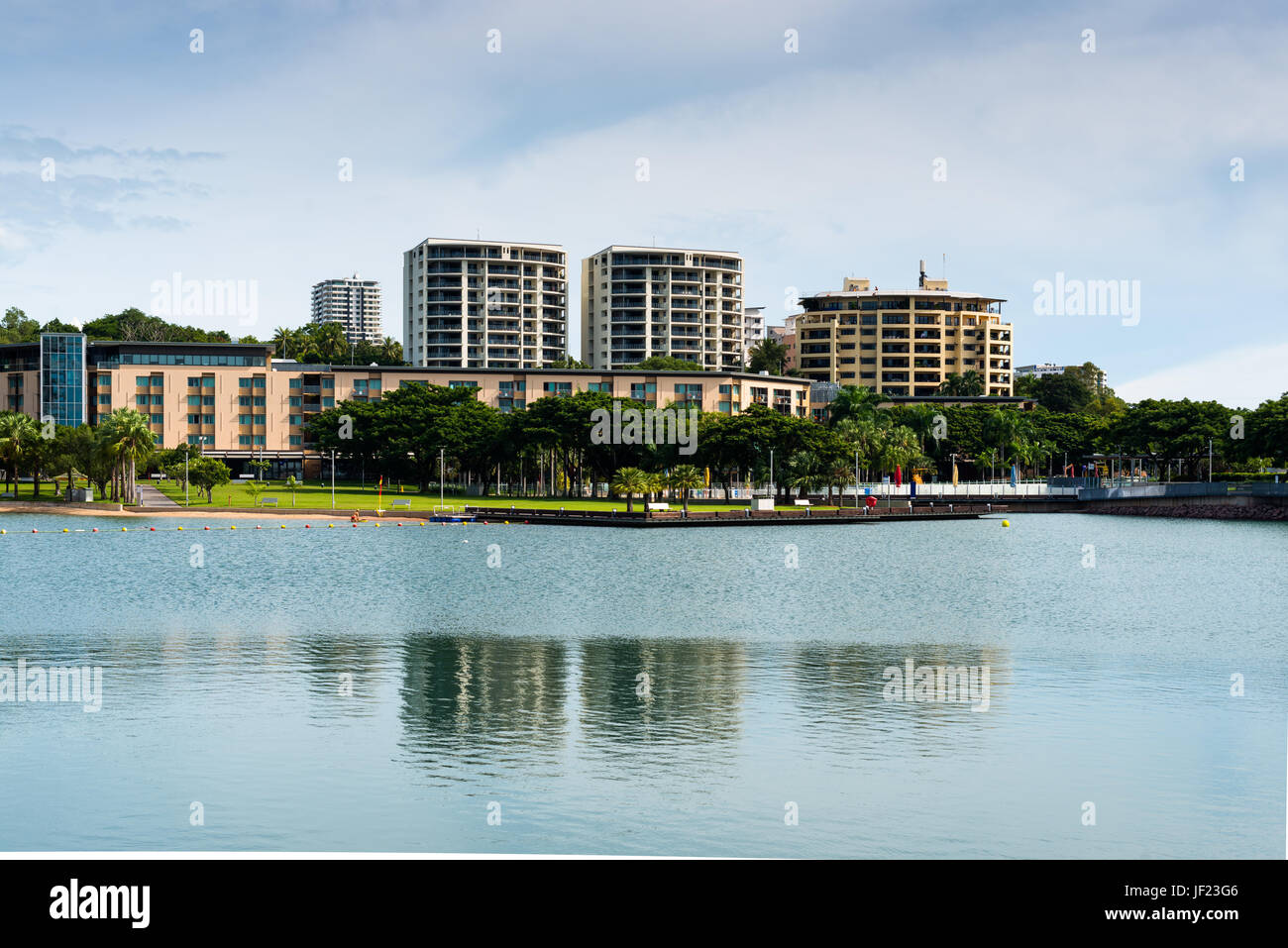 Modern apartment blocks at Waterfront complex, Darwin, Northern Territory, Australia. Stock Photo