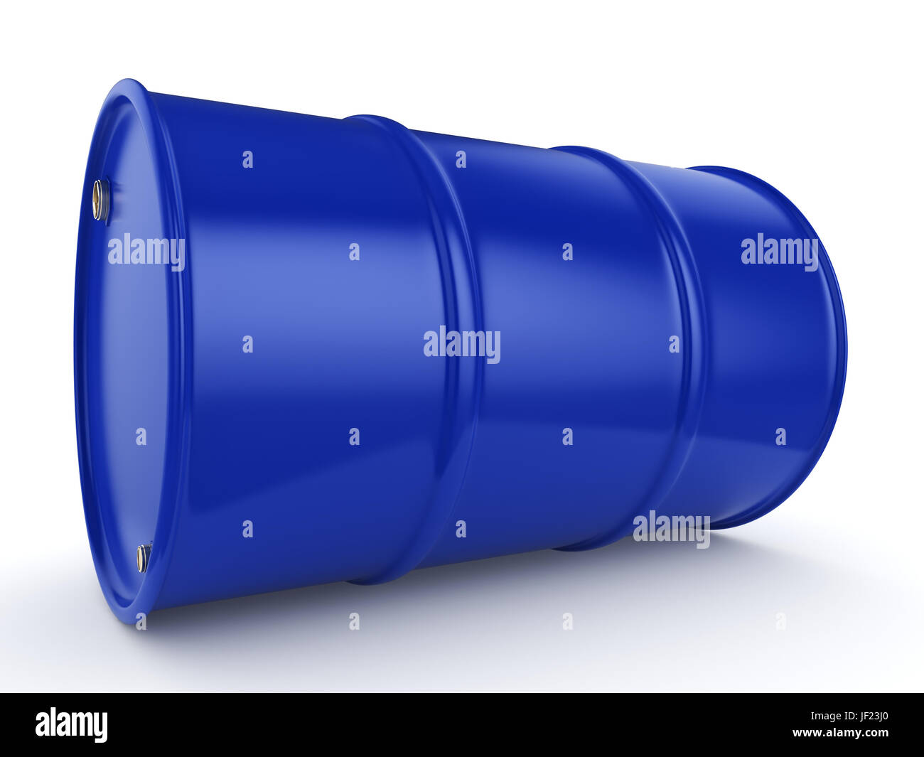 3D rendering blue barrel Stock Photo Alamy