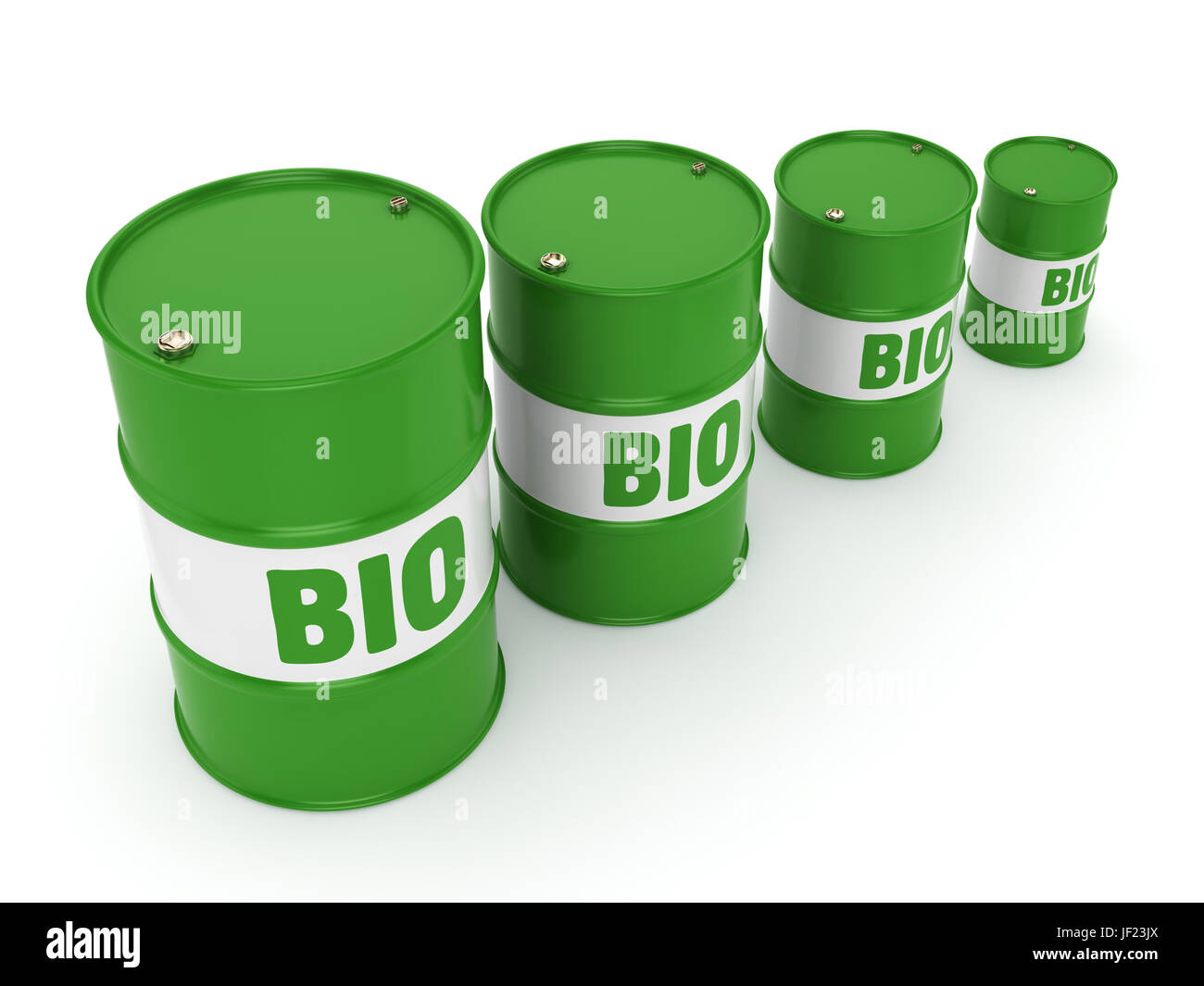 3D rendering barrel of biofuels Stock Photo