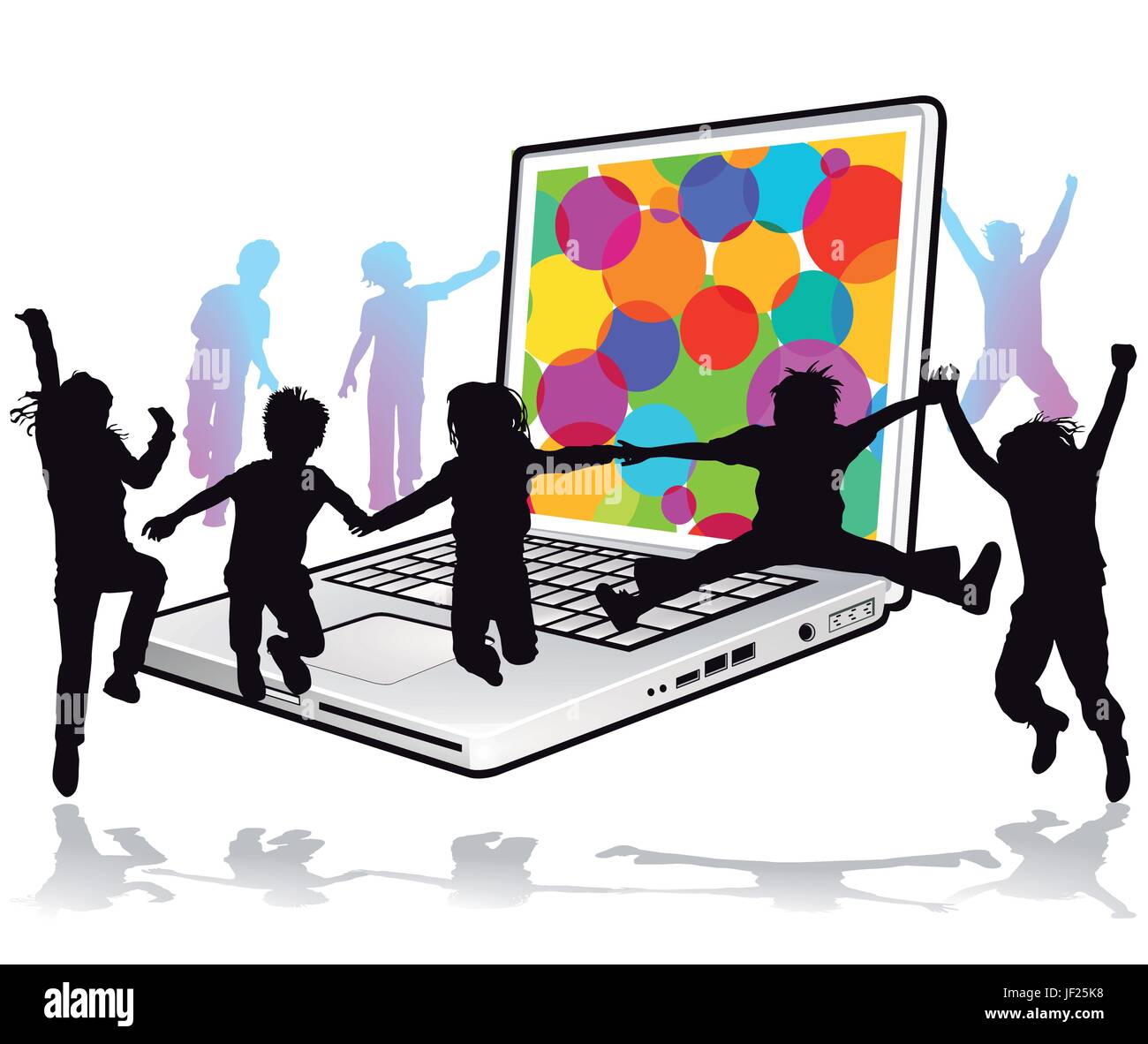 Children computers school Stock Vector Images - Alamy