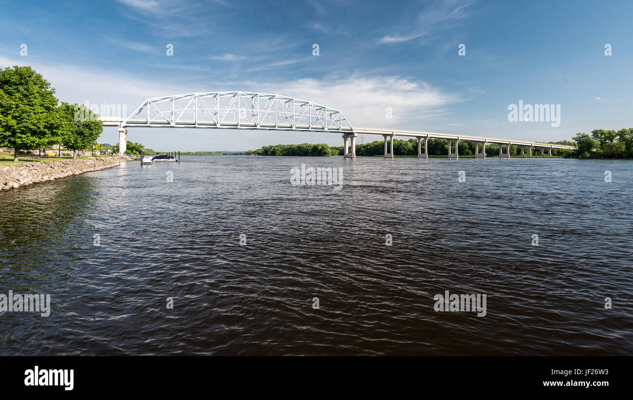 WabashaNelson Bridge Spans the Mississipi River from Wabasha