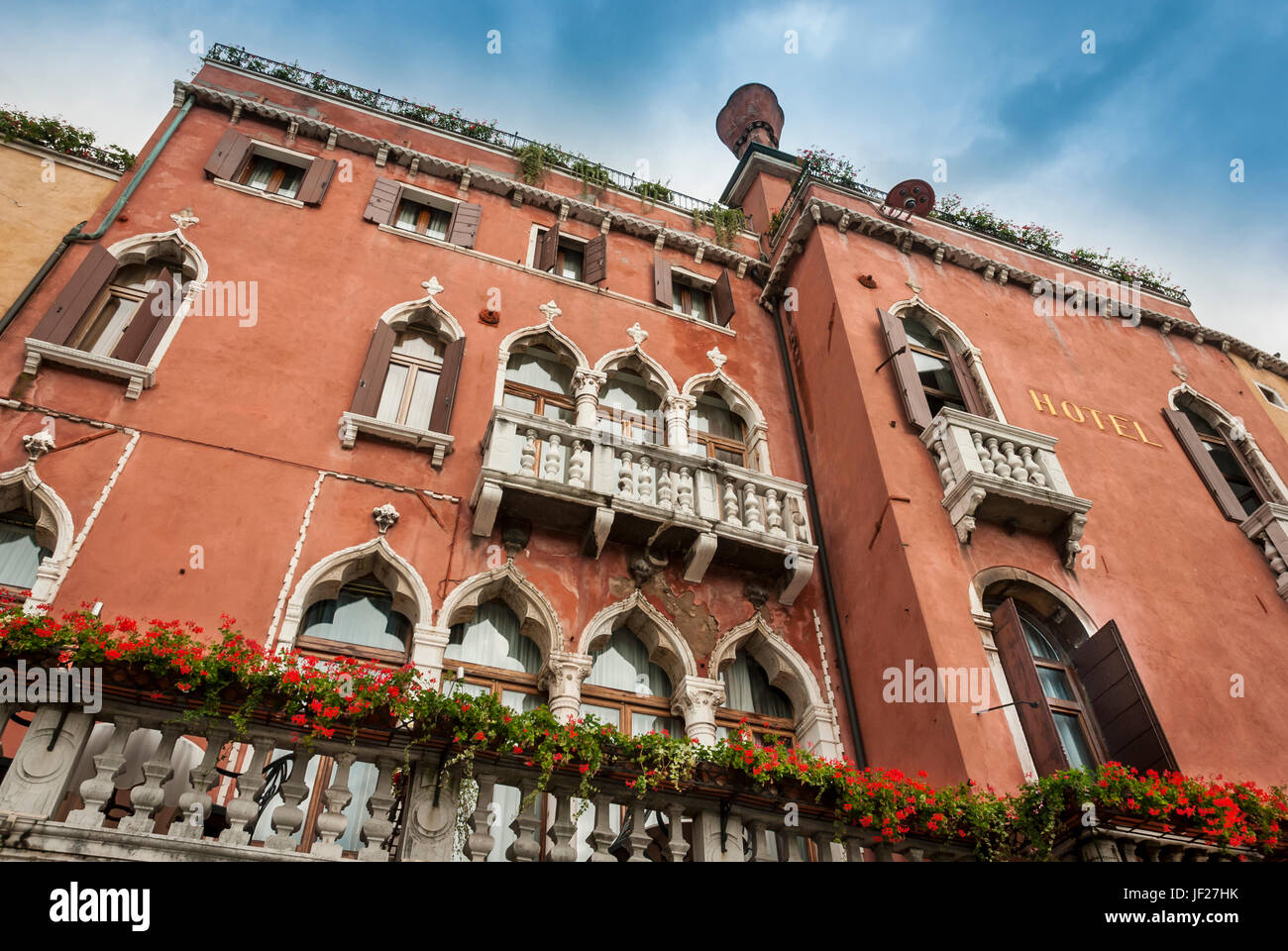 Traditional Venetian building on the Grand Canal Stock Photo