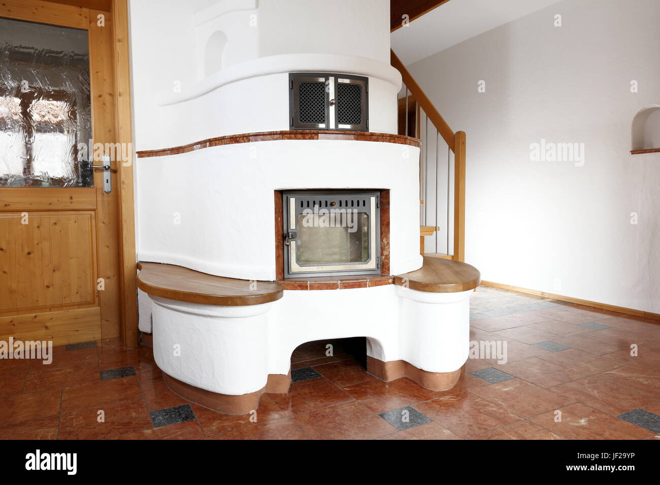 round fire place Stock Photo