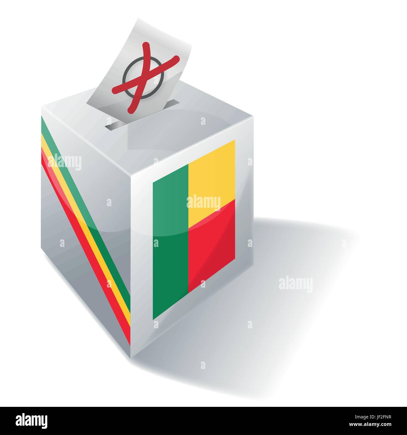 africa, french, ballot box, benin, social, africa, cross, urns, flag, vote, Stock Vector