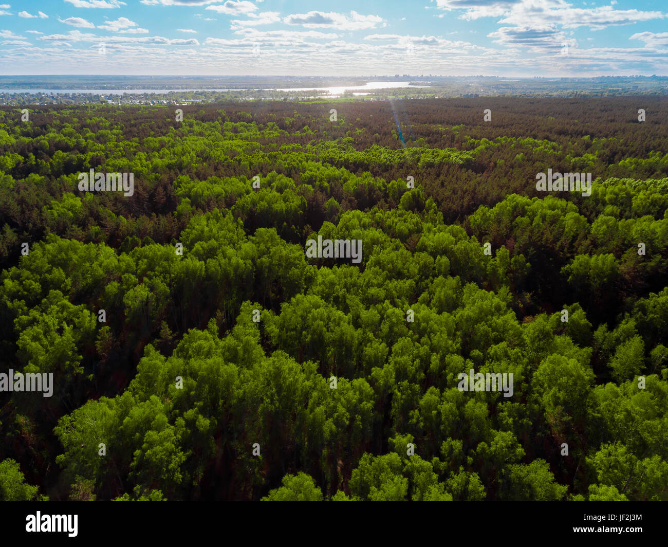 Aerial view modern cottage town hi-res stock photography and images - Alamy