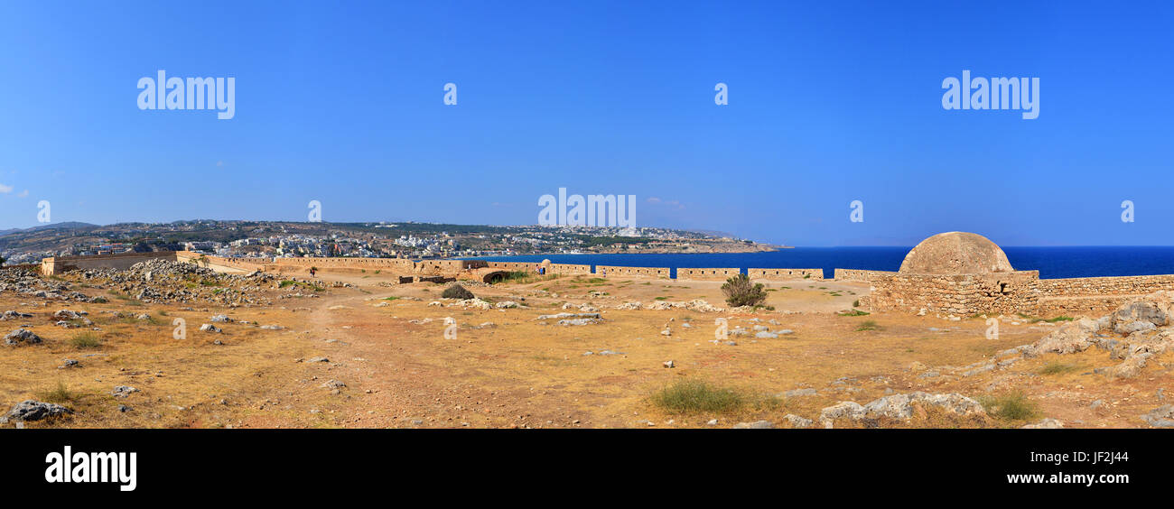 Rethymno Fortezza fortress panorama Stock Photo