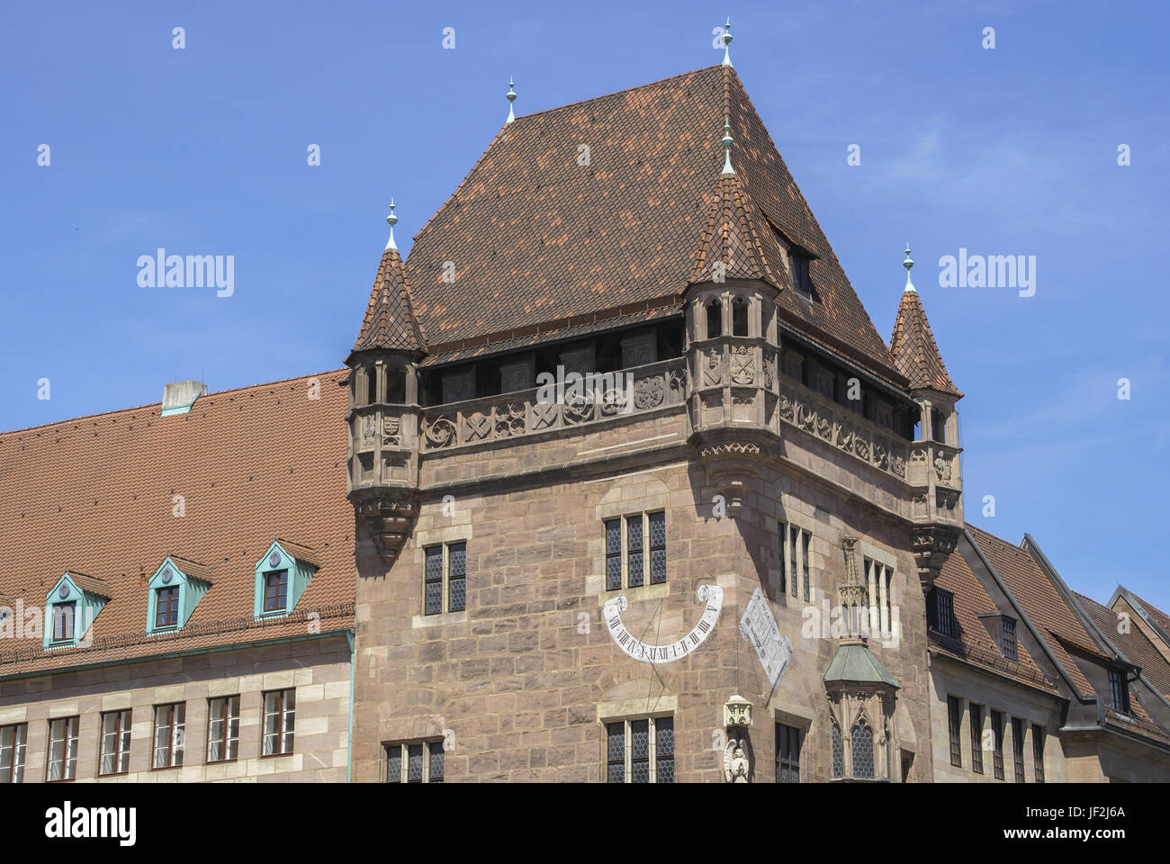 Sundial in Nuremberg, Bavaria, Germany Stock Photo