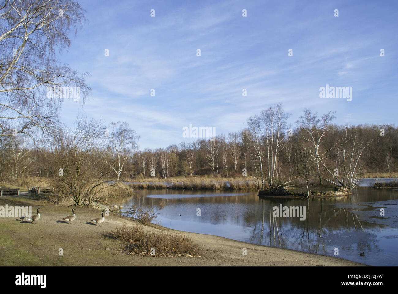 Silver Lake in Nuremberg, Bavaria Germany Stock Photo
