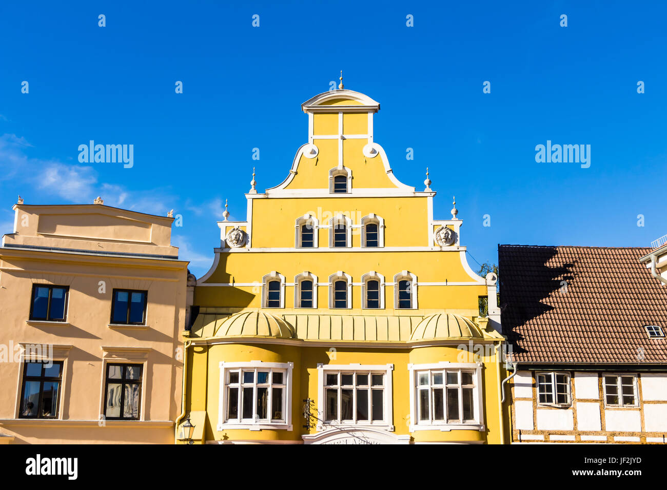 Historic buildings in Wismar Stock Photo