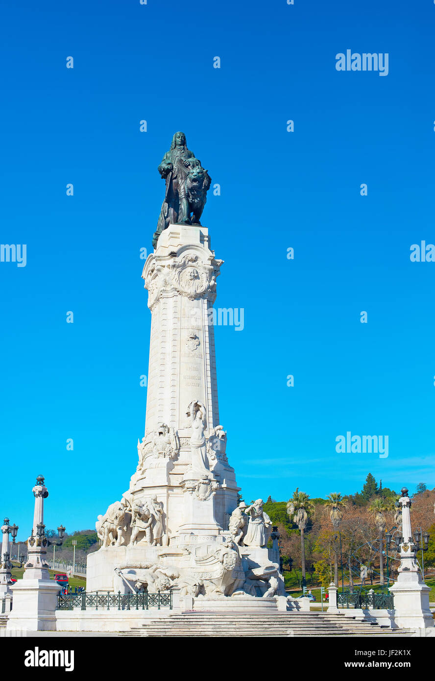 Marques do Pombal statue. Lisbon Stock Photo