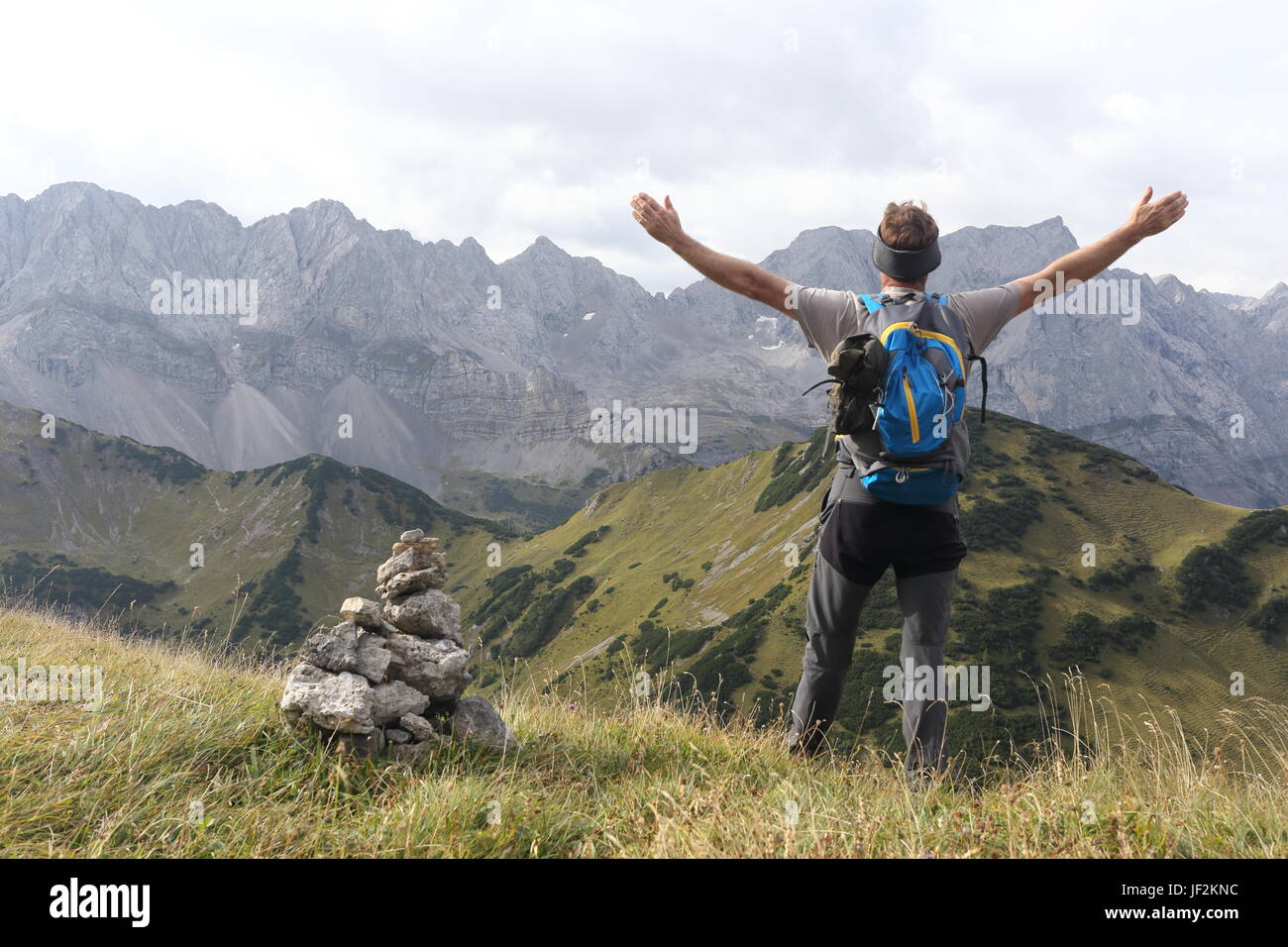 Happy hiker silhouette hi-res stock photography and images - Alamy
