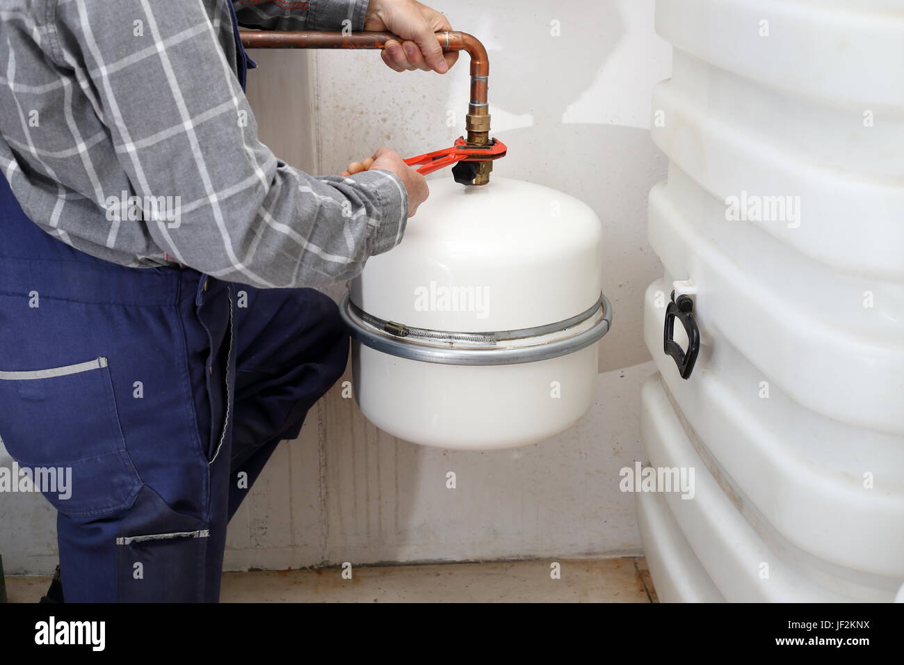 repairing a concentrator Stock Photo