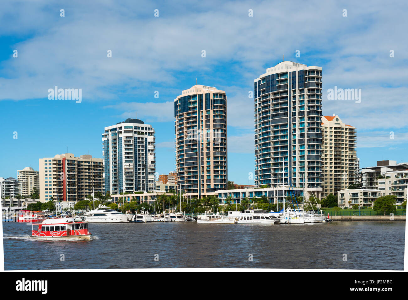 Darwin city skyline seen from Stokes Hill Wharf Terminal, Northern territory, Australia. Stock Photo