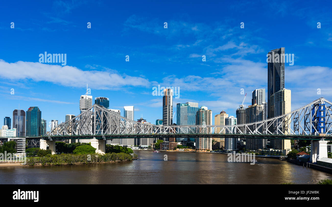 Brisbane city skyline with Story bridge. Queensland. Australia. Stock Photo