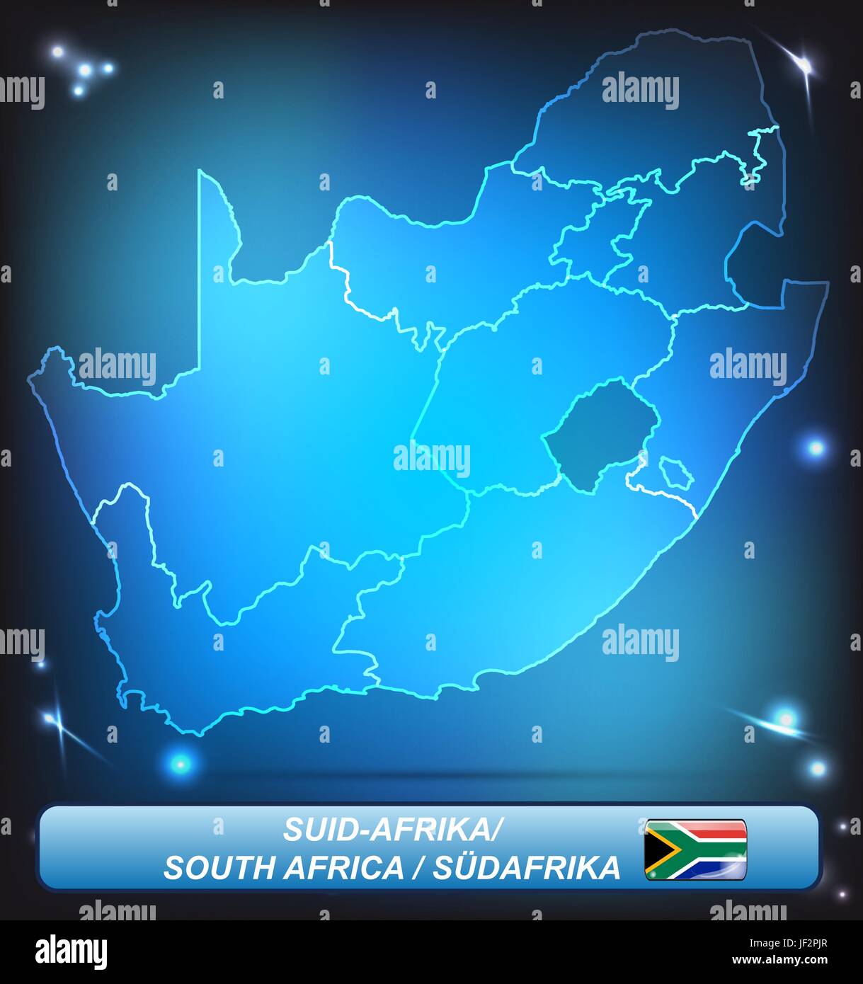 Map Of South Africa Stock Vector Image Art Alamy Map Of South Africa JF2PJR